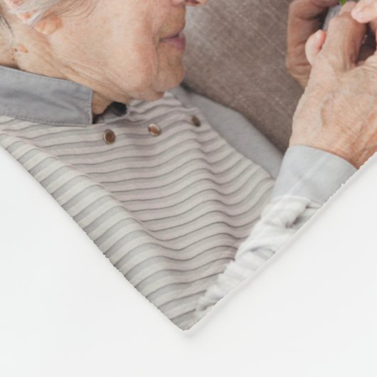 愛モダンおばあちゃん/その他の18写真コラージュ フリースブランケット (角)