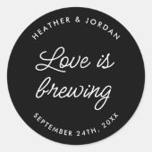 愛モダンがコーヒーの好み結婚を醸造している ラウンドシール (正面)