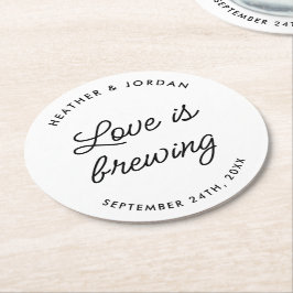 愛モダンが結婚披露宴 ラウンドペーパーコースター