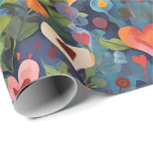 愛モダンしカラフルるハート ラッピングペーパー (ロールコーナー)