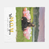 愛モダンするお母さん写真コラージュお母さんの日  フリースブランケット (正面(横))