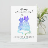 愛モダンするグラデーションの青い猫 シーズンカード (スタンド正面)