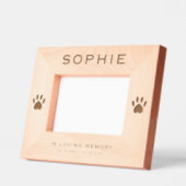 愛モダンする記憶ペットにタイポグラフィの足のプリント レーザー彫刻フレーム (左)