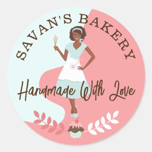 愛モダンで作った女かわいらし性甘味ベーカリー ラウンドシール (正面)