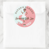 愛モダンで作った女かわいらし性甘味ベーカリー ラウンドシール (バッグ)