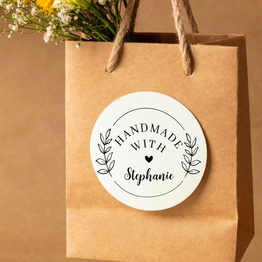 愛モダンで手作りされた植物性名前をカスタムする ラバースタンプ