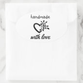 愛モダンで手作り 楕円形シール (バッグ)