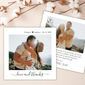 愛モダンとスクリッ感謝していト2写真結婚s サンキューカード