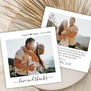 愛モダンとスクリッ感謝していト2写真結婚s サンキューカード