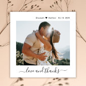 愛モダンとスクリッ感謝していト2写真結婚s サンキューカード