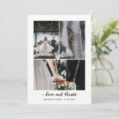 愛モダンとス感謝していクリッ結婚トの写真 サンキューカード (スタンド正面)