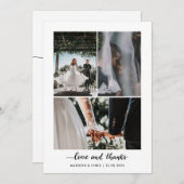 愛モダンとス感謝していクリッ結婚トの写真 サンキューカード (正面/裏面)