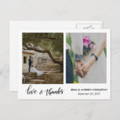 愛モダンとス感謝していクリプトの結婚写真 ポストカード (正面/裏面)