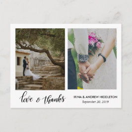 愛モダンとス感謝していクリプトの結婚写真 ポストカード