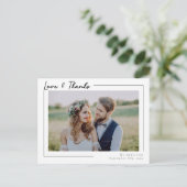愛モダンと写感謝してい真の結婚感謝 ポストカード (スタンド正面)