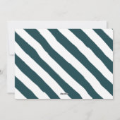 愛モダンと平和の二つの写真ティール（緑がかった色） シーズンカード (裏面)