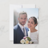 愛モダンと感謝していの写真結婚金ゴールド サンキューカード (裏面)
