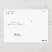 愛モダンと感謝していの結婚写真感謝していは ポストカード (裏面)