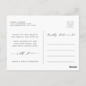 愛モダンと感謝していの結婚写真 ポストカード (裏面)