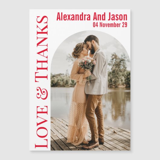 愛モダンと感謝してい結婚の写真は磁石を好む (正面)