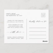 愛モダンと感謝してい金ゴールド結婚の写真 ポストカード (裏面)