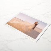 愛モダンと感謝してい2写真の結婚ありがとう 箔招待状 (回転した状態)