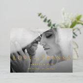 愛モダンと感謝してい2写結婚真 箔シーズンカード (立ち正面)