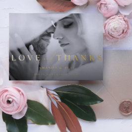 愛モダンと感謝してい2写結婚真 箔シーズンカード