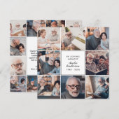 愛モダンと感謝してい20写真の葬儀/死別 サンキューカード (正面/裏面)