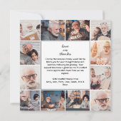 愛モダンと感謝してい20写真の葬儀/死別 サンキューカード (裏面)