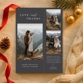 愛モダンと感謝してい3枚の写真 シーズンカード