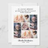 愛モダンと感謝してい5 – 写真の葬儀/死別 サンキューカード (正面)