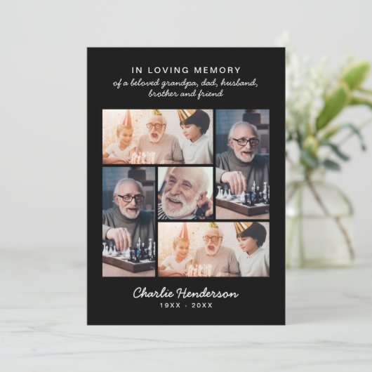 愛モダンと感謝してい5 – 写真の葬儀/死別 サンキューカード (スタンド正面)