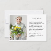 愛モダンと感謝してい6 – フォト悔やみや弔慰 サンキューカード (裏面)