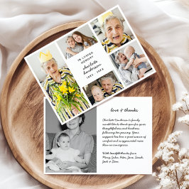 愛モダンと感謝してい6 – 写真の葬儀/悔やみや弔慰 サンキューカード