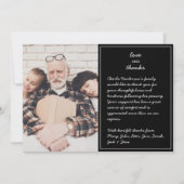 愛モダンと感謝してい6 – 写真の葬儀/死別 サンキューカード (裏面)