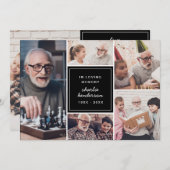 愛モダンと感謝してい6 – 写真の葬儀/死別 サンキューカード (正面/裏面)