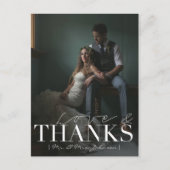 愛モダンと感謝してい |さん結婚の写真 ポストカード (正面)