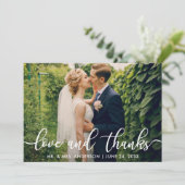 愛モダンと感謝してい |結婚さんの写真 サンキューカード (スタンド正面)