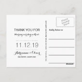 愛モダンと手書き感謝していの | カップルの写真 ポストカード (裏面)