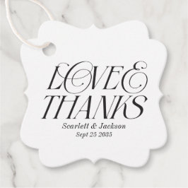 愛モダンと書感謝してい字の台本 フェイバータグ