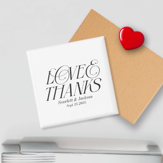 愛モダンと書感謝してい字の台本 マグネット