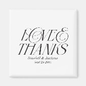 愛モダンと書感謝してい字の台本 マグネット (正面)