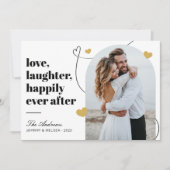 愛モダンと笑い写真アーククリスマス シーズンカード (正面)