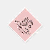 愛モダンのナプキンスパーソナライズされた結婚に応援 スタンダードカクテルナプキン (角)