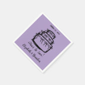 愛モダンのナプキンスパーソナライズされた結婚に応援 スタンダードカクテルナプキン (角)