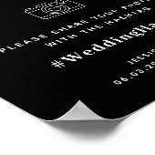 愛モダンのハッシュタグの結婚サインを取る ポスター (角)