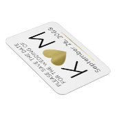 愛モダンの日エレガント付を保存するハート マグネット (右側)