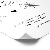 愛モダンの輝きを表の結婚サイン ポスター (角)