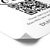 愛モダンのQRコー結婚ド記号をキャプチャ ポスター (角)